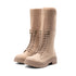 Damen Vintage-inspirierte Mid-Calf Plateau-Stiefel mit Schnürdesign und Blockabsatz